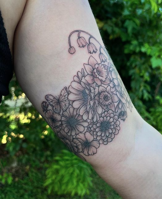 May Flower Tattoo  Etsy